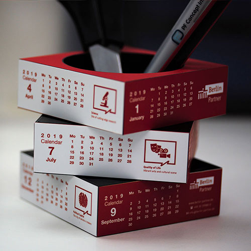 Sliding Pen Pot Calendar 