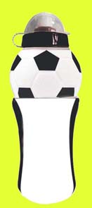 Soccer Ball 650ml drink bottle - World Cup trophy shape