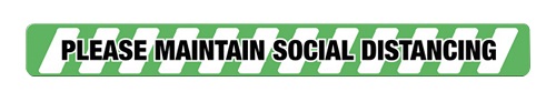 Social Distancing Signage Sticker 60 x 7cm