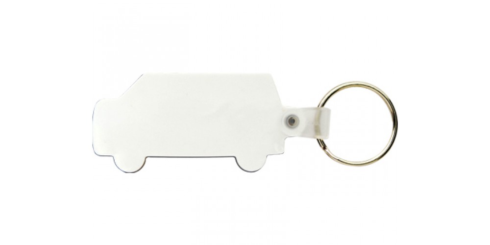 Soft PVC Keytag with Chrome Split Ring 