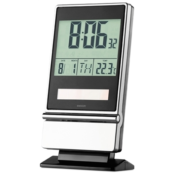 Solar desk clock and calendar