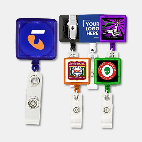 Square Retractable Badge Holder