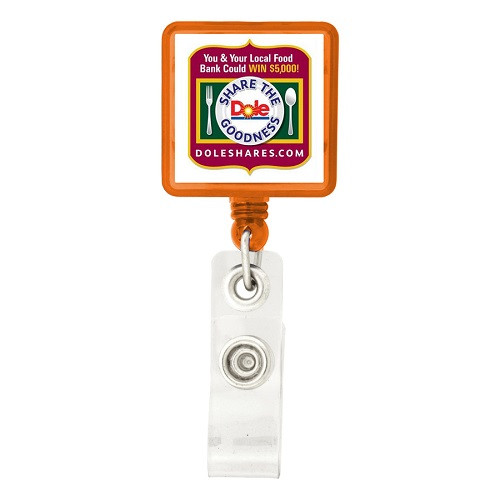 Square Retractable Badge Holder 