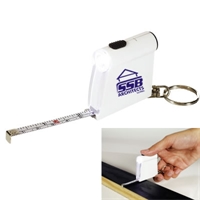 Square Tape Measure Flashlight Keytag