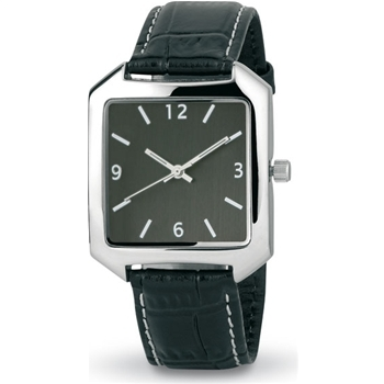 Square zinc alloy case watch