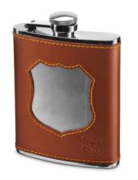 Stainless Steel 6oz Leather Covered Hip Flask