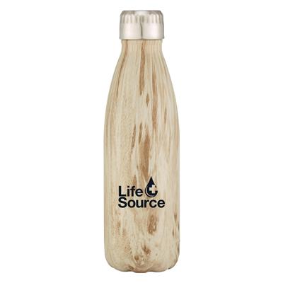Stainless Steel Bottle with Woodtone