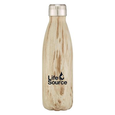 Stainless Steel Bottle with Woodtone