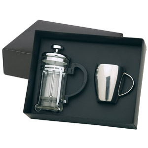 Stainless Steel Coffee Mug & Plunger Set