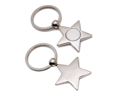 Star Metal Keyrings 