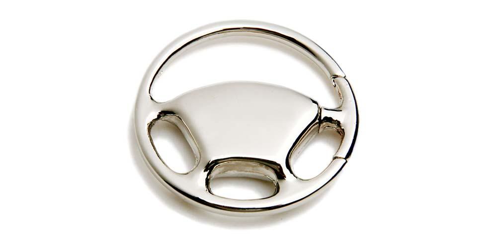 Steering Wheel Shaped Metal Keyrings