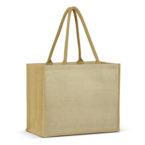 Tote Bag with Large Jute Gusset 