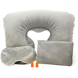 Travel Comfort Set with Inflatable Neck Pillow