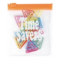 Triangle Shape Paperclips in PVC Zippered Pouch
