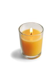 Unscented Candle In A Glass Holder 