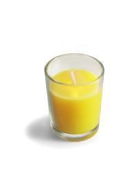 Unscented Candle In A Glass Holder 