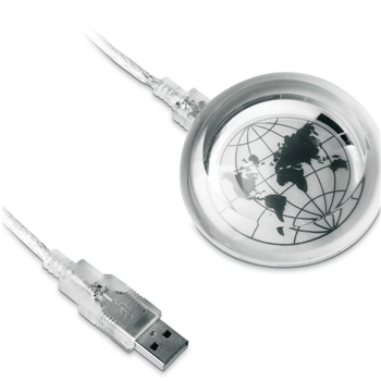 USB hub with globe and light