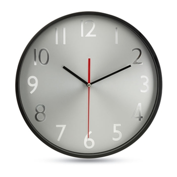 Wall Clock With Silver Background