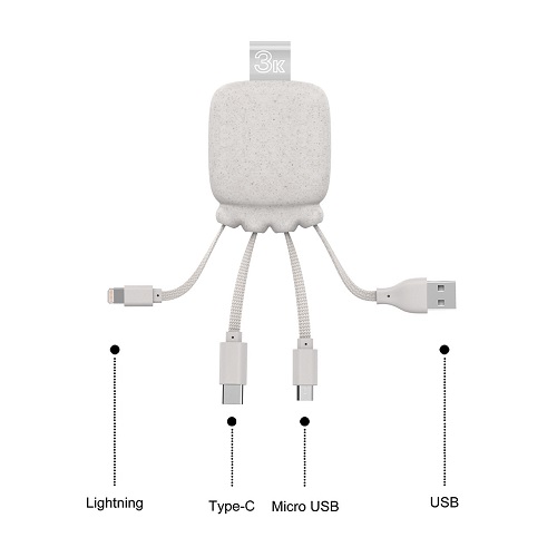 Wheat Bio-degradable 3000mAh Powerbank 