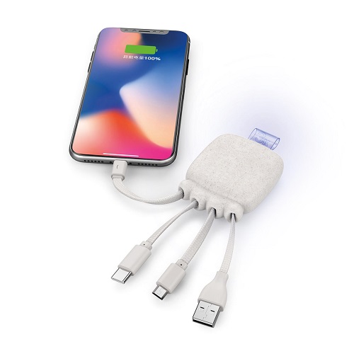 Wheat Bio-degradable 3000mAh Powerbank 