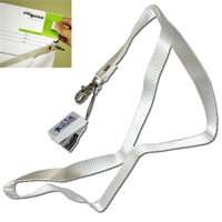 White Mini Stapler with White Lanyard