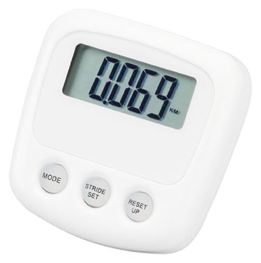 White Pedometer