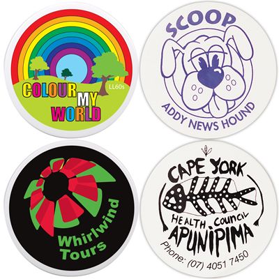 White Plastic Button Badge