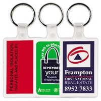 White Rectangular Soft Pvc Keytag