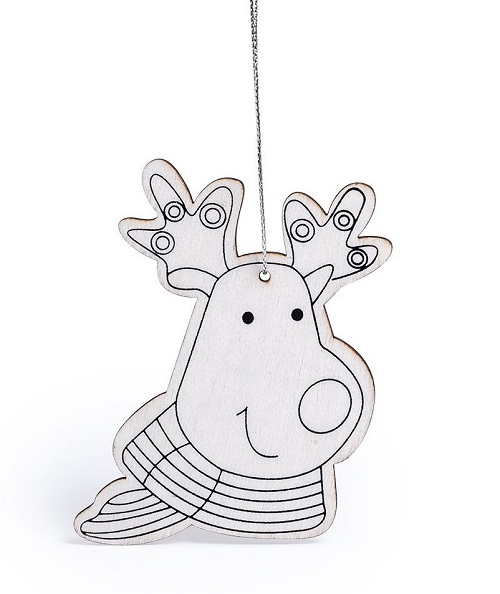 Wood Ornaments Set 