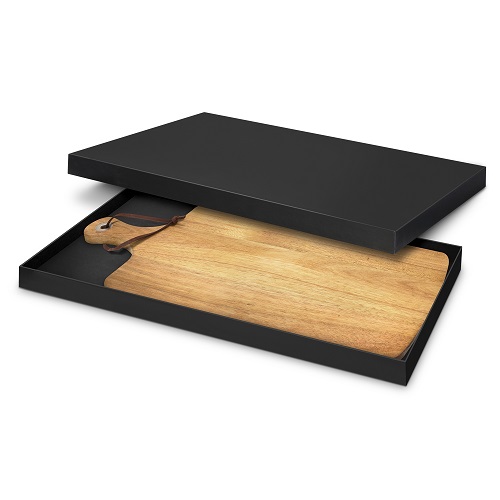 Wooden Serving Board with Stainless Steel Rivet Handle 