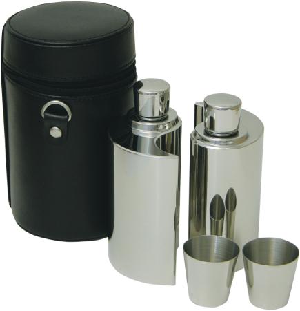 YingYang Hip Flask Set