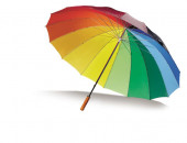 16 Multi Coloured Panel Umbrella
