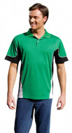 160gsm Dry Polyester Polo Shirt Tri-Colour Design