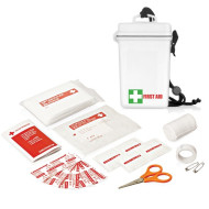 21pc Waterproof First Aid Kit - White 