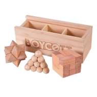 3 In 1 Wooden Puzzle Luban Lock