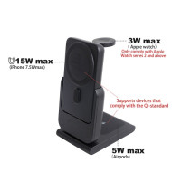 3-in-1 5000mAh Power Bank Charging Station 