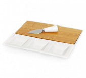 3pc Ceramic Bamboo Cheese Set