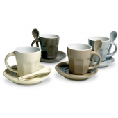 4 piece ceramic coffee set