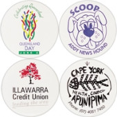 65D White Plastic Button Badge