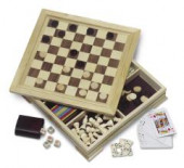 7 Game Set In Wooden Case