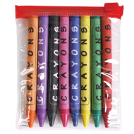Assorted Colour Crayons In Zipper Pouch 