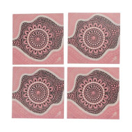 BOOBIE SISTA Bamboo Coaster Set (4 Pack) 