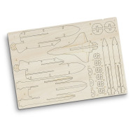 BRANDCRAFT Rocket Ship Wooden Model 