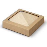 Bamboo Bottle Opener Coaster Set of 2 - Round 