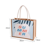 Canvas and Jute Tote Bag 