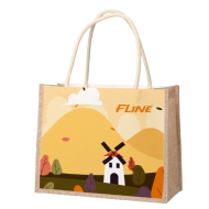 Canvas and Jute Tote Bag 