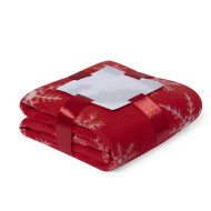 Christmas Blanket with White Motifs