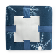 Christmas Blanket with White Motifs 