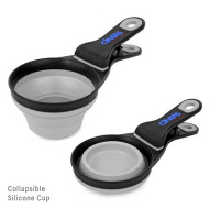 Collapsible Silicone Pet Food Scoop & Bag Clip 