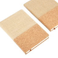 Cork and Jute Bound Notebook with Pen 